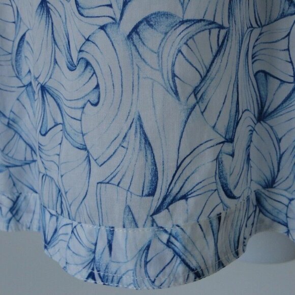 NWT TORY BURCH White Ellora Blue Multi Cotton Stephanie Tunic Blouse Top Small - Picture 5 of 6